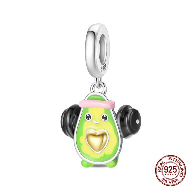 Original Charms Copper Summer Coconut Grove Holiday Charm Fits 3Mm Original Bracelet For Women Diy Jewelry Gifts New In