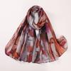 New Watercolor Floral Satin Modal Hijab Scarf Breathable Soft Long Fashion Scarves Headscarf Paisley Print Muslim Hijabs Shawl