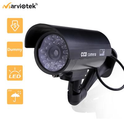 Cámara ficticia falsa impermeable para exteriores, cámara de vigilancia de vídeo de seguridad para el hogar, Ipcam de visión nocturna interior con luz LED