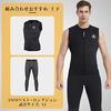 MORGEN SKY Wetsuit, 3mm Wet Vest, Thermal Innerwear, Fleece-Lined, Front Zipper, Sleeveless, Unisex, Size 108 (Black, XXL)