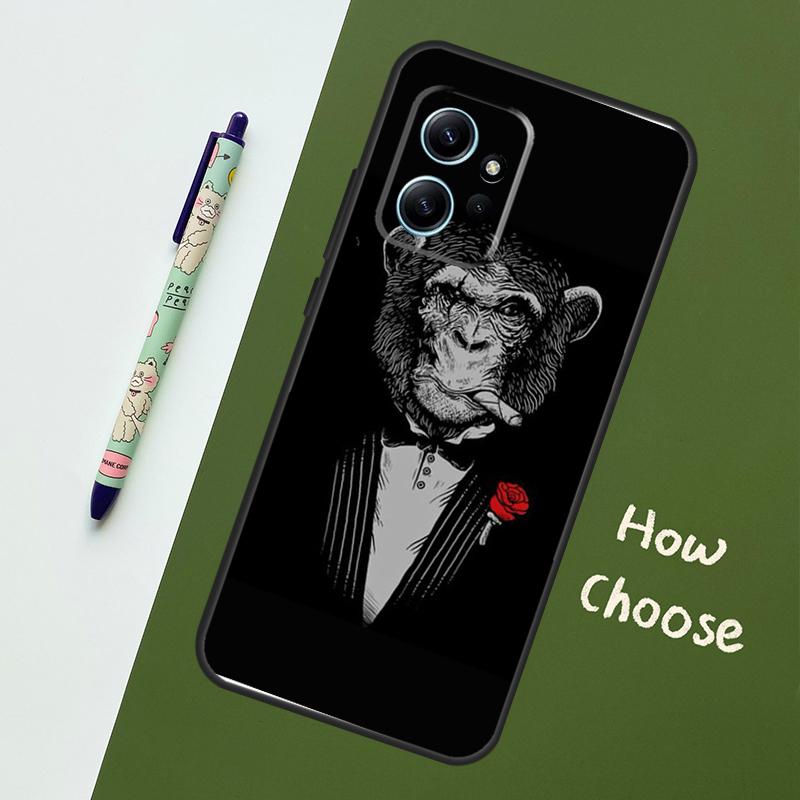 Man Suit Shirt Tie Case For Xiaomi Redmi Note 11 12 10 Pro 8 9 Note 12S 11S 9S 10S Redmi 12C 9C 10C 12 Cover