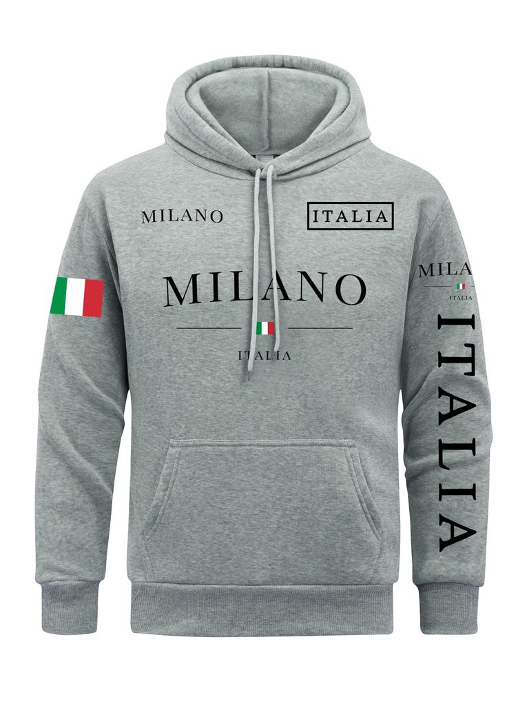 Flag Of Italy Men Hoodie Milan City Hoodies 3d Print Hoody For Man Casual Spring Autumn Clothing Top