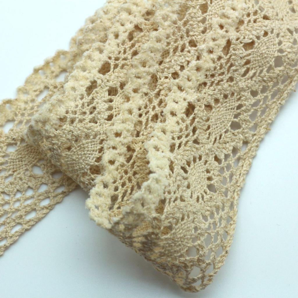Cotton Lace With Fleece Unilateral Serrated Cotton Lace, Cotton Lace