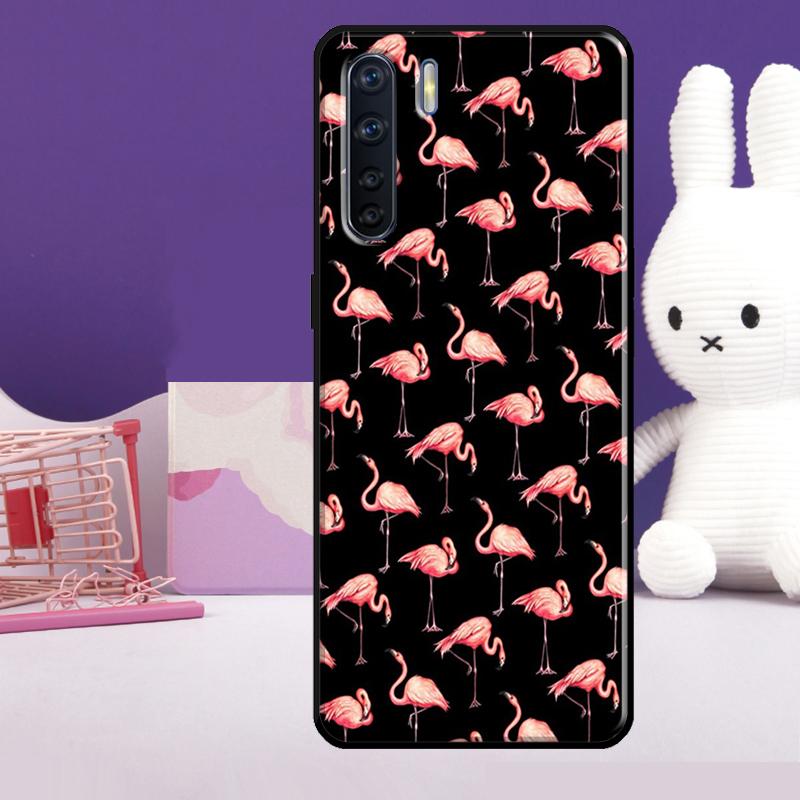 Pink Red Flamingo Case For Oppo A54 A74 A94 A80 A60 A40 A18 A38 A58 A78 A98 A96 A76 A16 A15 A17 A57 A77 A5 Pro