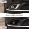 2PCS Front Fog Light Lamp Cover Bezels For Dodge Durango 2011+ Black Accessories