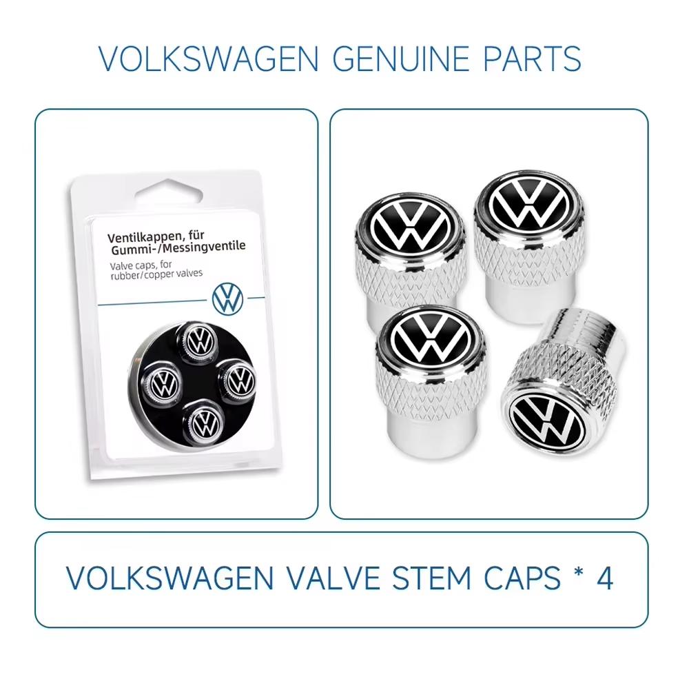 

For VOLKSWAGEN 4pcs Car Wheel Tire Valve Caps Stem Auto Styling For Volkwagen VW R-line GTI UPi Golf 7 Golf 8 Passat Jetta Toura