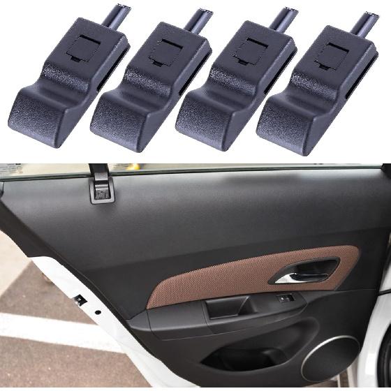 Door Lock Knobs Front/Rear Fits for Chevy/GMC Silverado/Sierra 2007-2013, Front Rear Driver Passenger Side Black Replaces 15844616