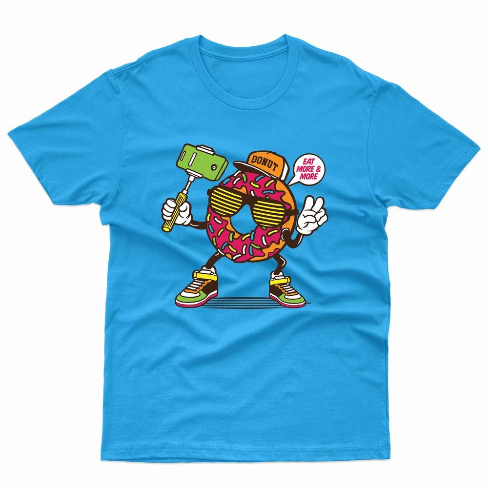 Donut Selfie Stick Character With Sneaker Shoe Funny TShirt Kids Adults S