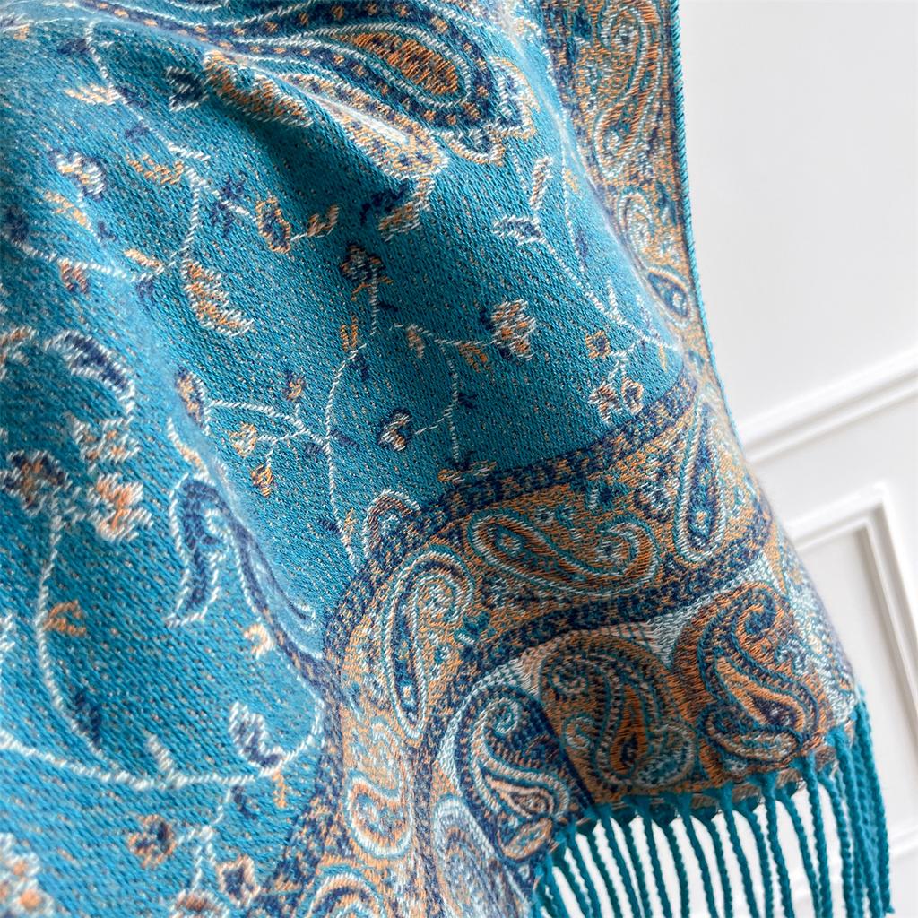 Cashmere Paisley Scarf for Women Winter Pashmina Wraps Warm Shawl Thick Blanket Elegant Poncho Bufanda Echarpe Bandana