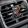 2D Flat Motorcycle Girl Car Vent Clip Decorative Diffuser (fragrance Not Included), Car Interior Decoration, Aromatherapy Clip,ideal for Holiday Gifts