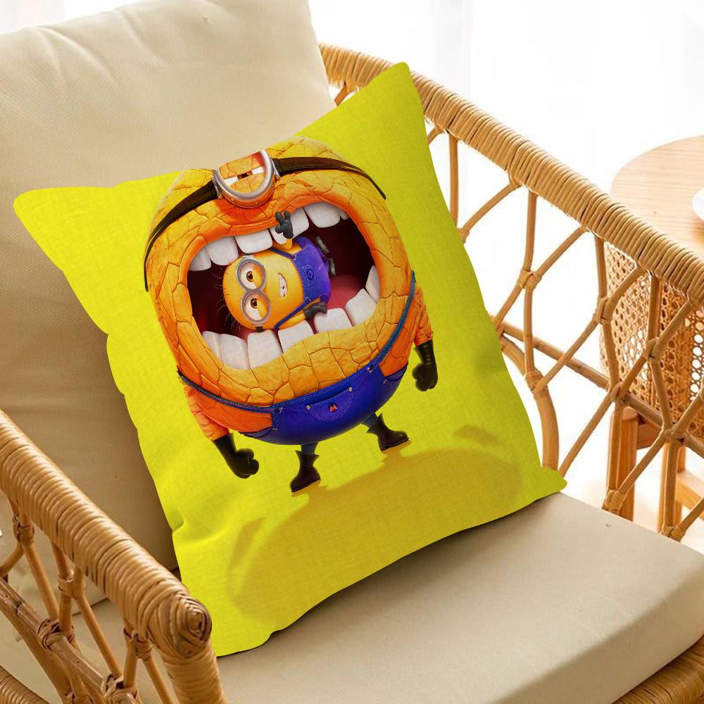 Cartoon M-Minions Cute Funny Pillow Cushion Cover Pillowcase Living Room Sofa Home Decor Customized