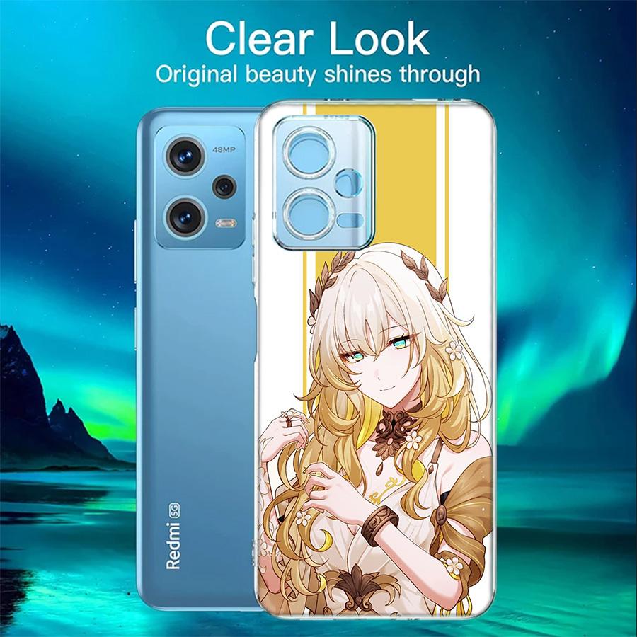 Coque de téléphone Star Rail Aglaea Pour Redmi 12 13C 12C 15C 9 10 10C Note 13 Pro Plus 14 15 Pro 9T 9C 9A TPU Housse Souple Coque Transparente pour Téléphone