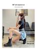 Summer 2024 Women's High-Waisted Retro Wide-Leg Denim Shorts with Rolled Hem
