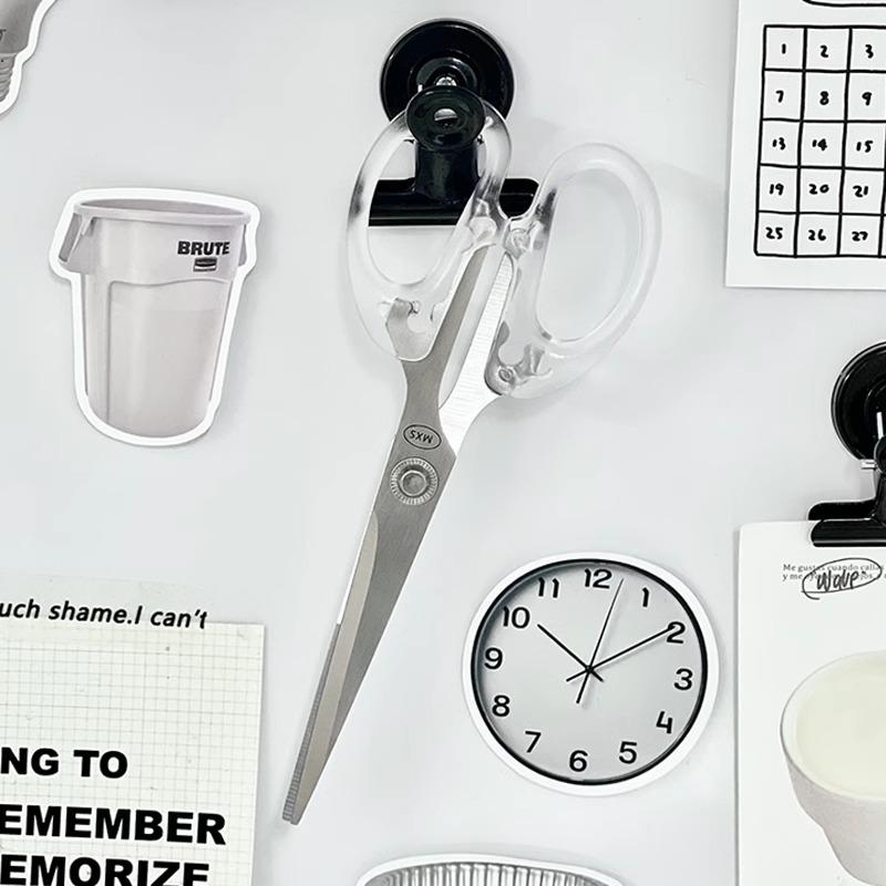 Transparent Minimalist Stainless Steel DIY Scissors for Students and Art Projects