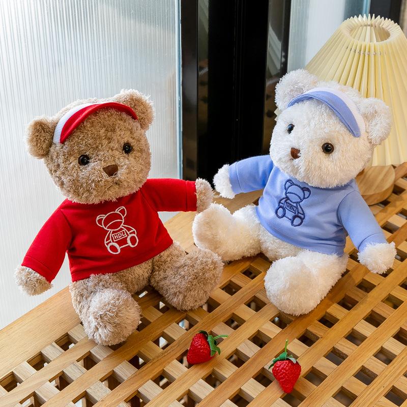 Cartoon Bear Plush Toys Dressed In Bear Doll Children Comforting Doll Decoration Gift Ornaments