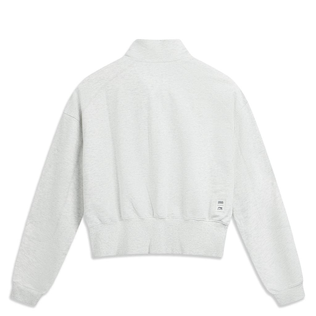 Li Ning X LPL Collaboration Sports Lifestyle Series Stand Collar Zipper Letter Print Loose Sweatshirt Women Sweatshirt AWDVE78-1
