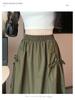 Women's Quick-Drying A-Line Midi Skirt - Summer High Waist, Slimming, Versatile, and Casual