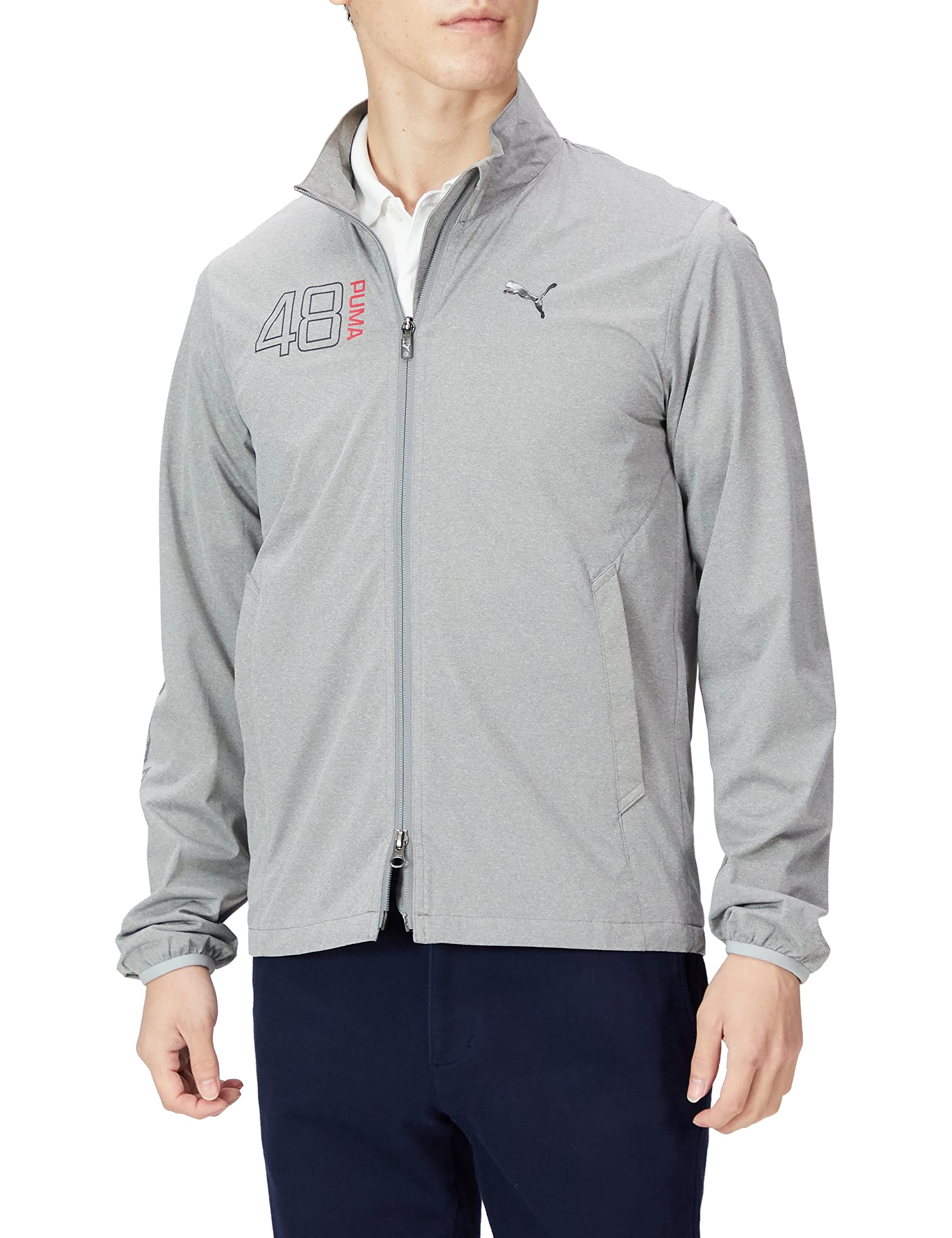 

Внешний гольф гиперстрейч Хассуи FZ блузон с высоким воротником меланжевый XL [PUMA] Мужской