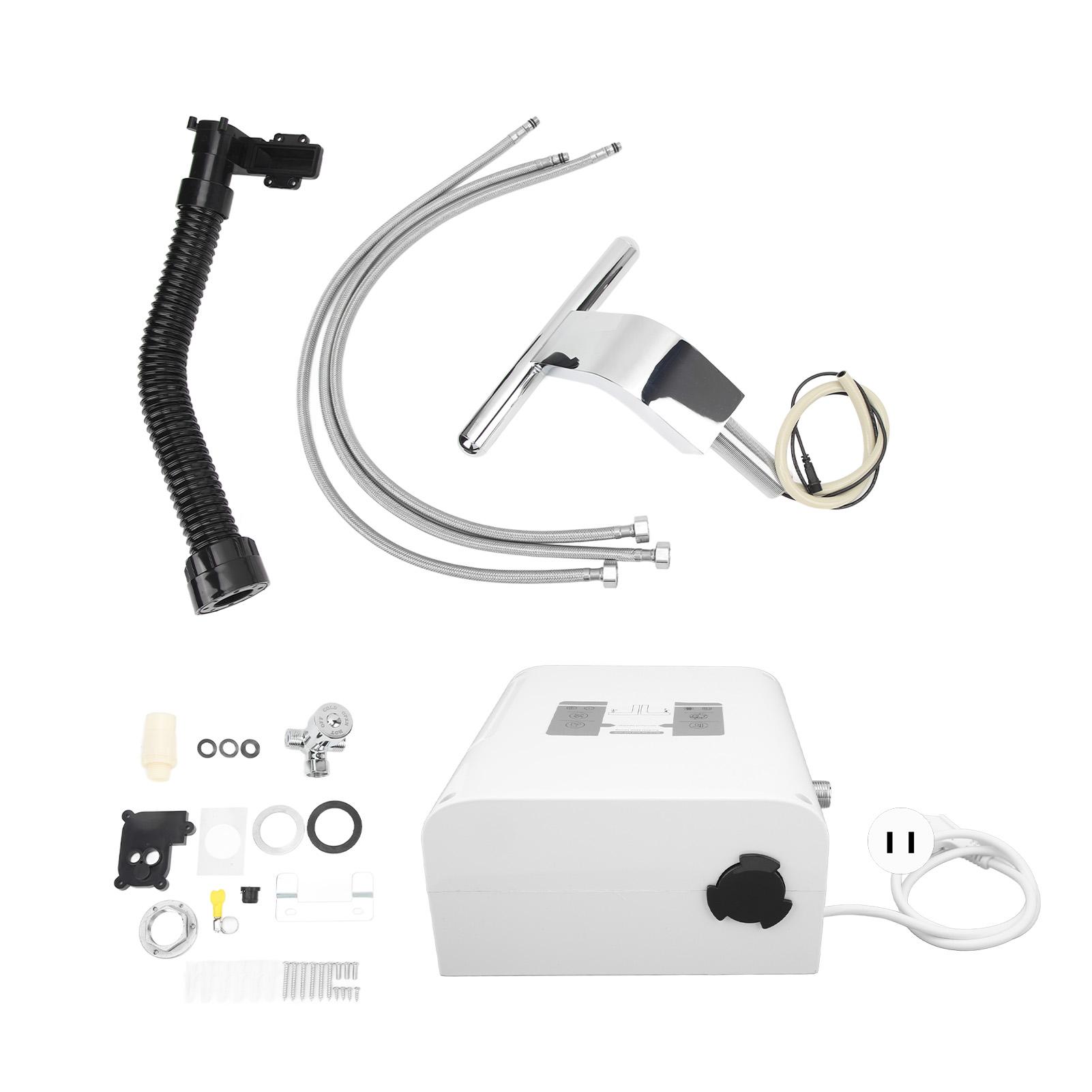 

Бесконтактный кран с сушилкой для рук G1/2 1150 Вт высокоскоростной теплый холодный ветер автоматический датчик электронный US Plug 110V