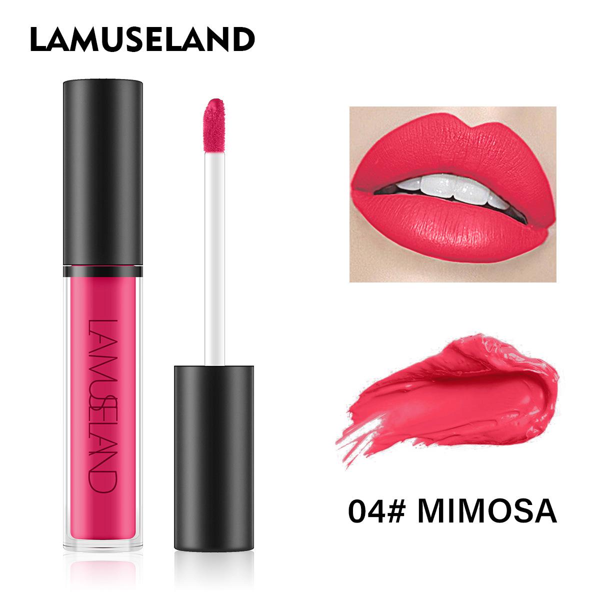 

LAMUSELAND 12 цветов водостойкий стойкий блеск для губ матовая жидкая помада 4 г