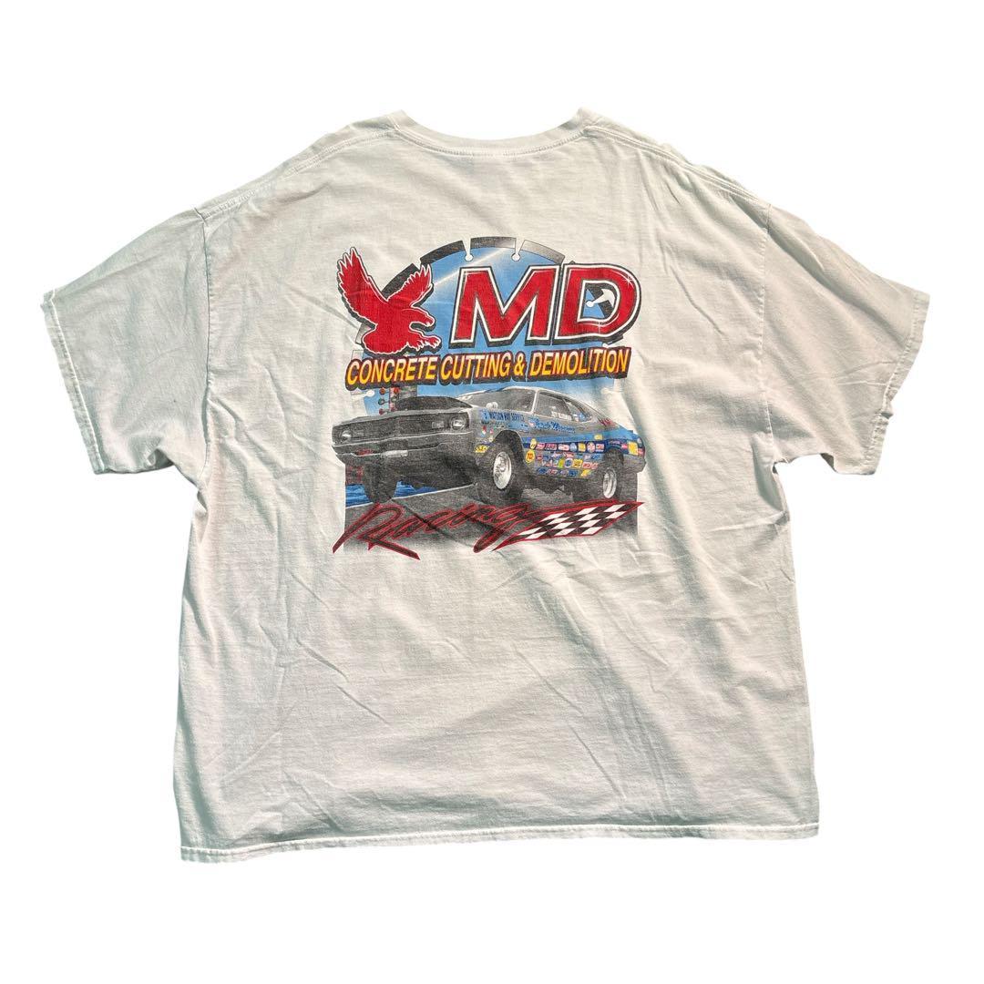 

[USED] 7TSM2GILDAN Racing Car Back Print T-Shirt Used