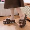 Neue Frühjahrs- und Sommer-Slipper mit dicker Sohle, Schleife, EVA, höhenverstellbar, rutschfest und verschleißfest, für drinnen und draußen, Ein-Riemen-Slipper