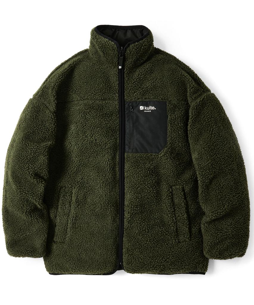 Kulte 825 Reversible Sherpa Padded Jacket Khaki