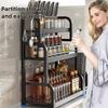 Multifunctional Seasoning Kitchenware Storage Holders Large Capacity Kitchen Seasoning Storage Rack Countertop