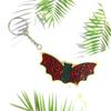 DIY Shiny Halloween Bat Keychain Silicone Mold with Hole for DIY Luggage Tag Resin Casting Mold Trinket Earring Pendant