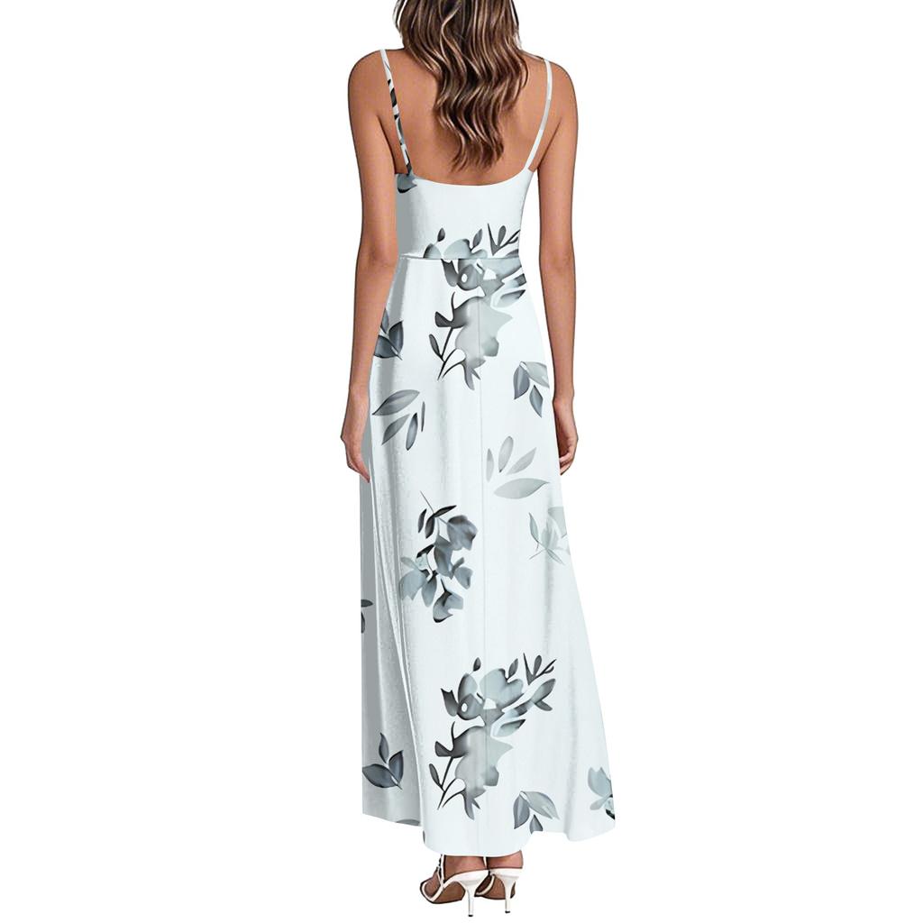 Γυναικεία Καλοκαιρινά Casual Μόδα Φορέματα με Πρίιντ Φορέματα Αμάνικα με Λαιμόκοψη V