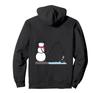 Cool Fishing Snowman Cartoon Angler Hoodie
