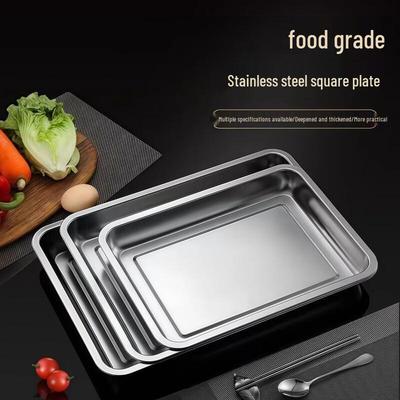 304 Stainless Steel Deep Rectangular Serving Tray