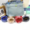 Lightweight Bag Pendant Plush Cat Ball Keychain, Fluffy Kitten Pompom Charm, Keychain with Key Holder Charm Metal Lobster Clasp, Backpacks Keys