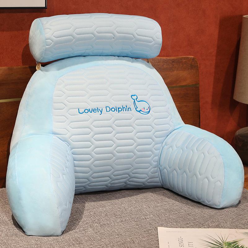 Ice Bean Headboard Cushion: Soft Lumbar Support Pillow for Bed, Sofa, or Dorm - Large Backrest & Throw Pillow for Students