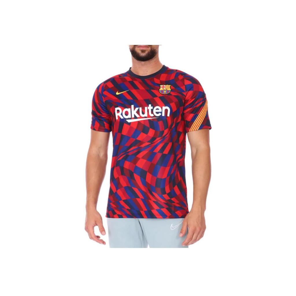 Nike FC Barcelona 2020/21 Red Blue Pre-Match Soccer Jersey CD5812-658