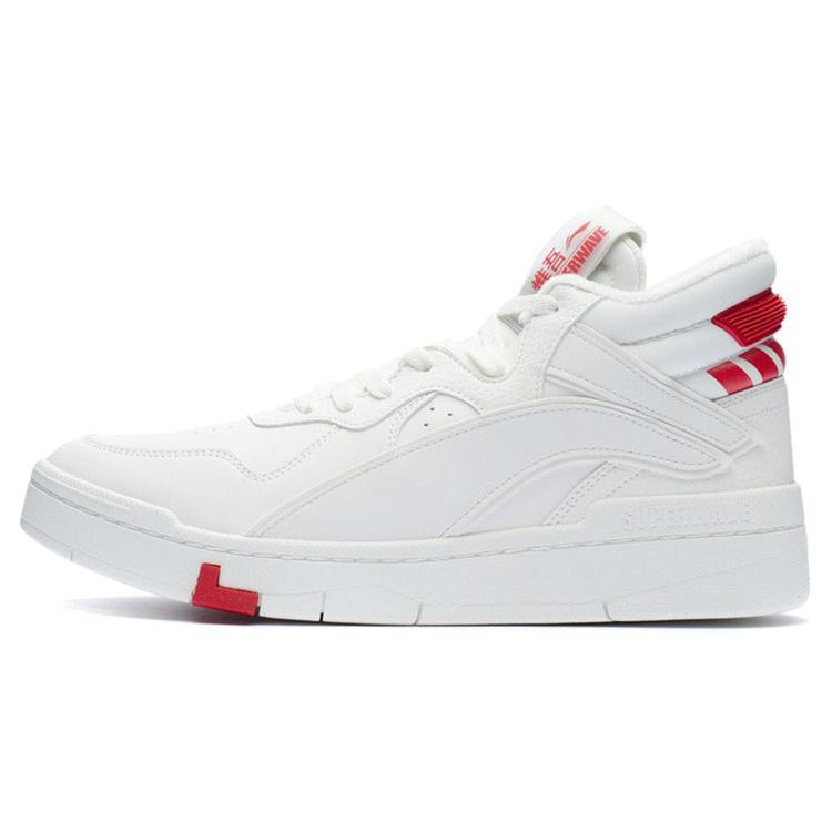 

LiNing Wave Superwave Mid Abrasion Resistant Breathable Mid Top Skateboard Shoes Men s White Red 40