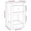 VidaXL Bedside Table White 40x35x61.5 Cm Solid Pine Wood 821731