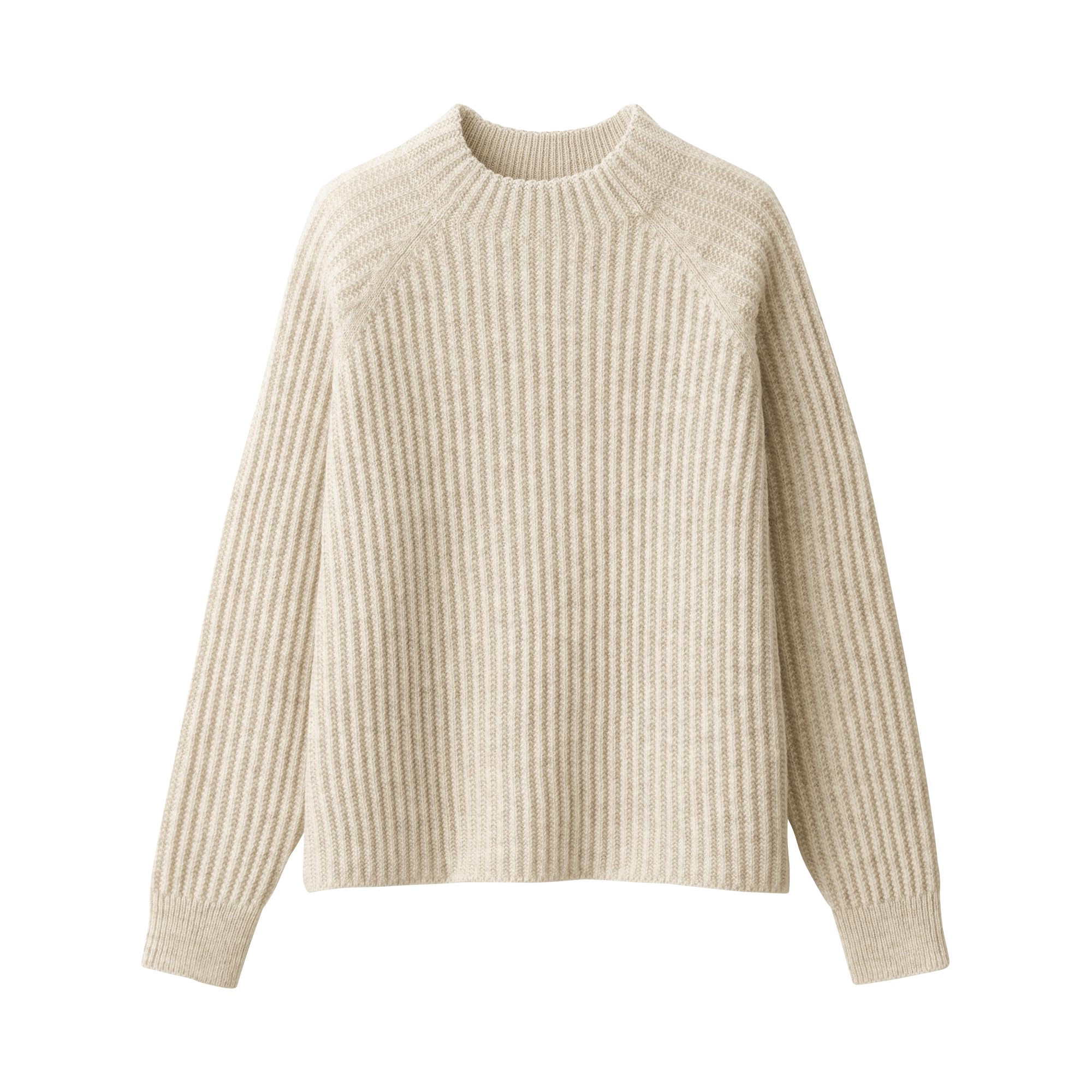 

MUJI Andes Wool Mock Neck Size BA1P6A4A Women s Sweater, Oatmeal, S,