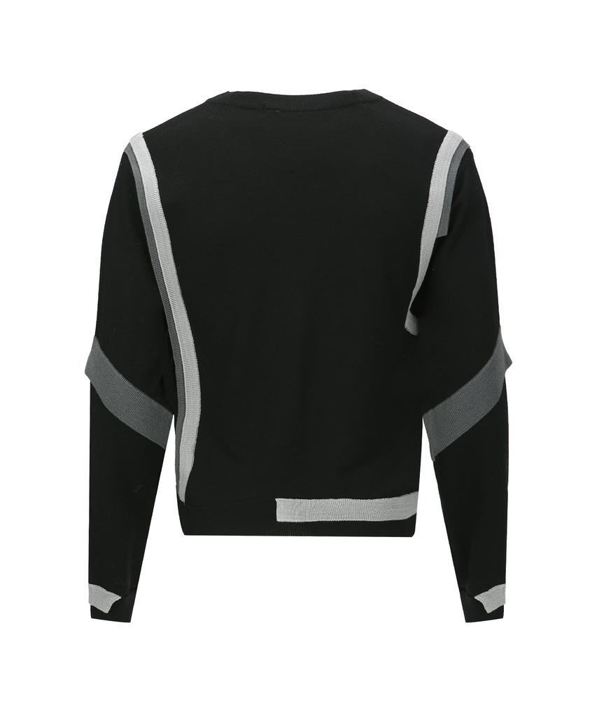 ADSB ANDERSSON BELL Layered Crewneck Sweater Atb1334M(Black)