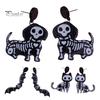 1 Pair Halloween Earrings Spooky Chic Bat Cat Skull Lightweight Trendy Personality Fun Comfortable Earrings