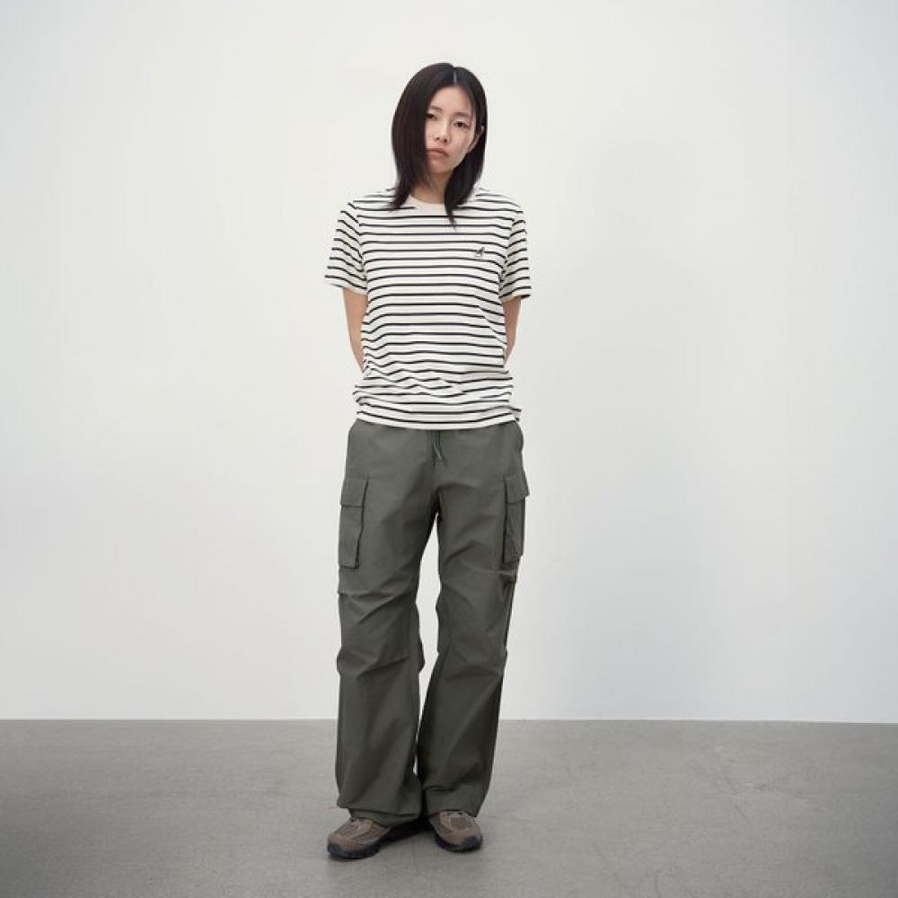 Kangol Женская S Полоска Футболка Off whiTe 2843 LA