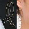 Stylish Elegant Sweet Biue Ceramic Heart Shape Pendant Earrings for Women Stainless Steel Double Ring Ear Cuffs Charm Jewelry