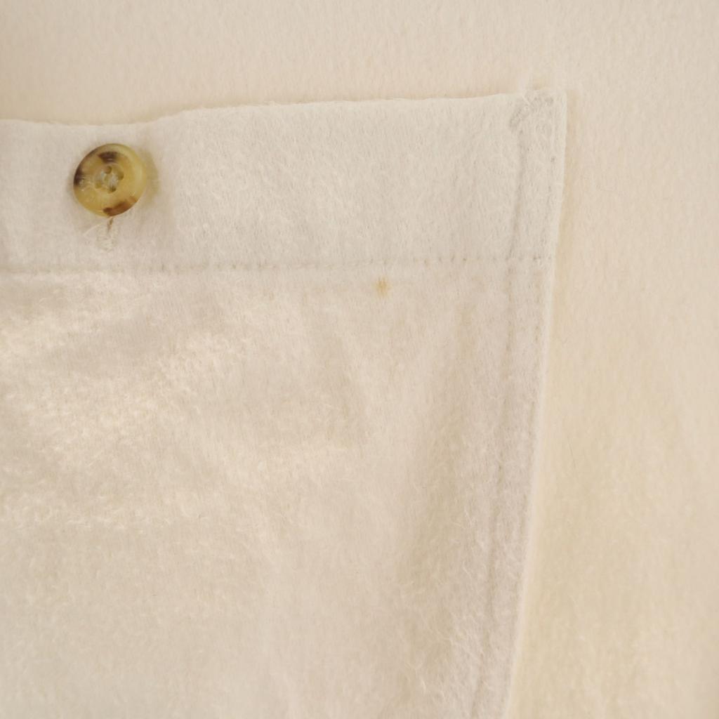 Budweiser 80s 90s Old Long sleeve Flannel shirt M white Men's Used