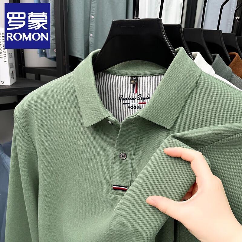 Lomon Men s Long-Sleeve Embroidered Polo T-Shirt L