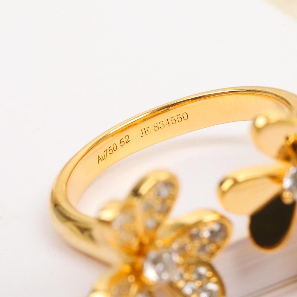 New 2023 Trend Top Quality Hot Brand Anniversary Gifts Luxury Jewelry Rings For Women Flowers Leaf Wedding Engagement Party