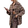 Spring New Retro Plaid Shirt Women's Long Design Fashionable Loose Top