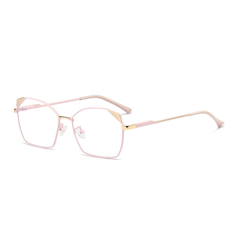 

Fashion Anti Blue Light Glasses Flat Lens Metal Frame Square Flat Lens Trendy Retro Eyeglasses Non Prescription Computer Eyewear