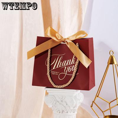 WTEMPO 20PCS 6*12*14CM Party Handheld Gift Bags Candy Bags with Ribbon and Rope Suitable for Easter Birthday Wedding Christmas New Year