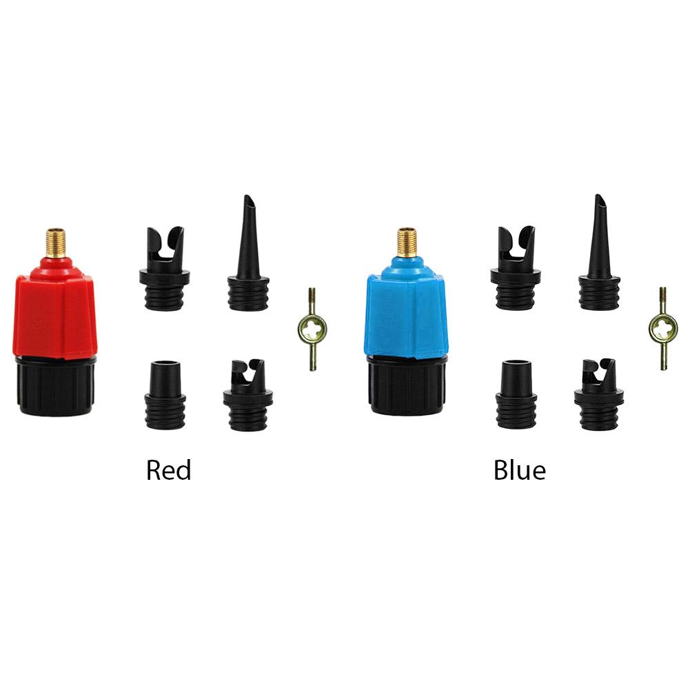 Air Valve Adapter Multifunctional 4 Standard Nozzles Solid Structure for Inflatable Boat Bed for Stand Up Paddle Board