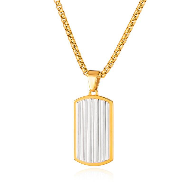 Европейский Американский Персонализированный Ожерелье Мужской Нержавеющая Сталь Простой Геометрический Универсальный Мода Панк Стиль Титан